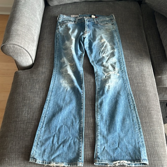 Red Engine distressed wide leg jeans - Picture 10 of 13